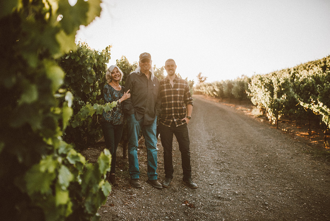 Carhartt Family in Vineyard