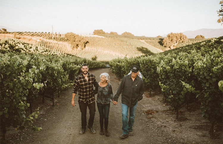 Carhartt Family in Vineyard