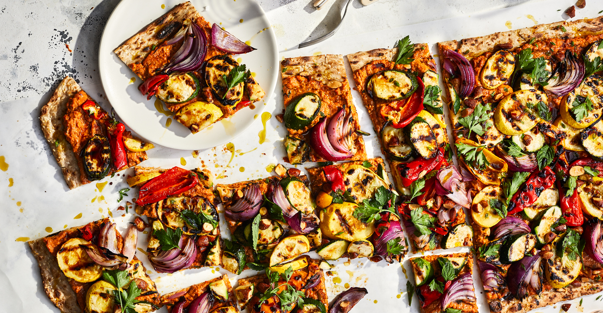 Grilled Vegetarian Flatbread