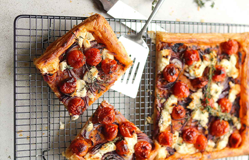 Mediterranean Vegetable and Goat Cheese Tart