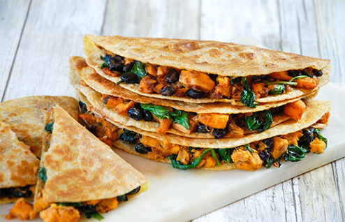 Sweet Potato & Black Bean Quesadillas