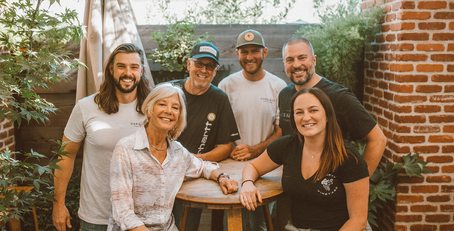 Carhartt Team at the Carhartt Cabin Tasting Room