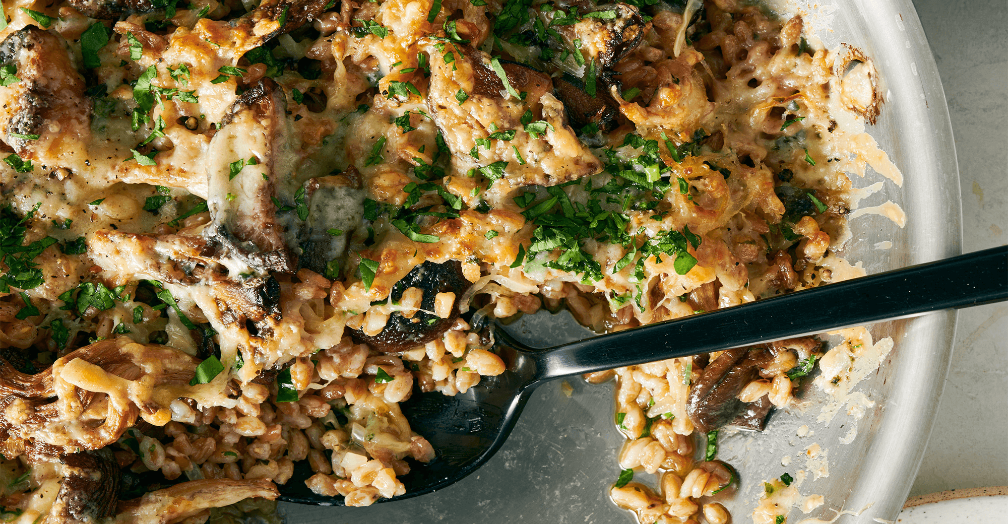 Mushroom and Farro Gratin