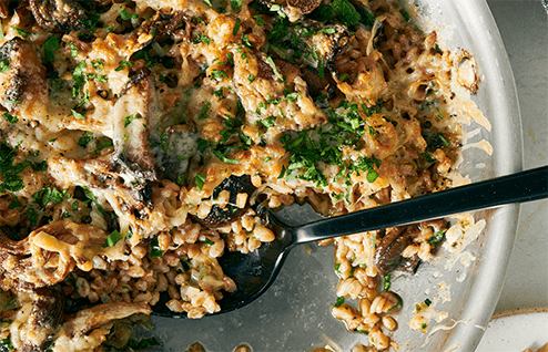 Mushroom and Farro Gratin